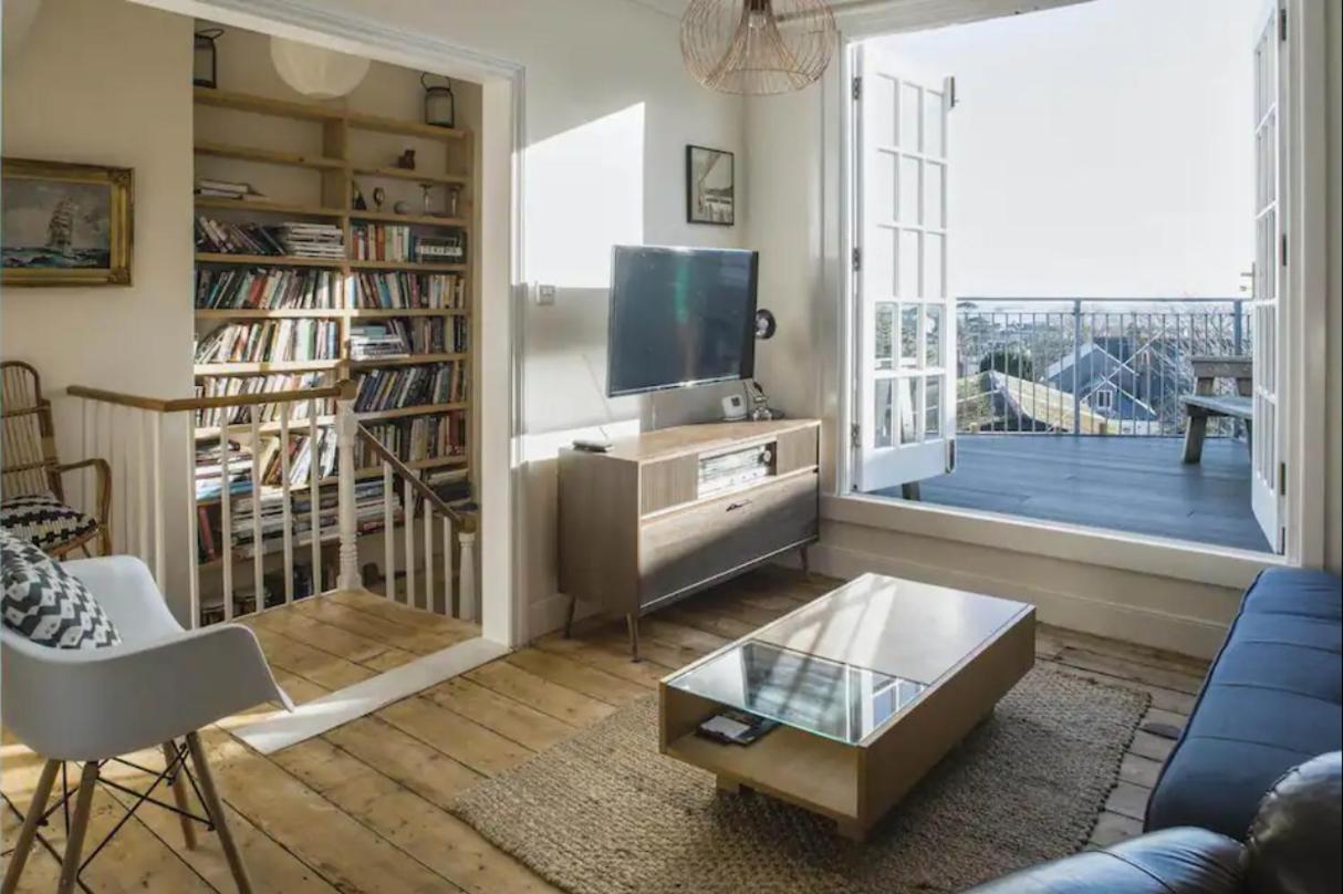 Falmouth Townhouse With Panoramic Sea View Terrace Exterior foto